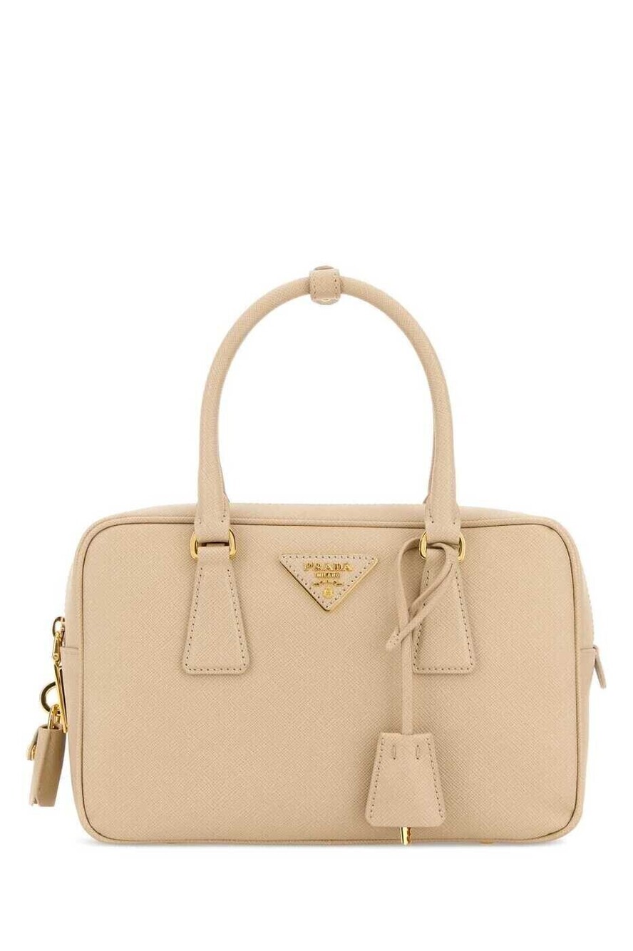Prada Galleria Saffiano Leather 2Way Tote Bag Tan